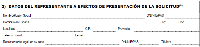 Modelo EX-31 para Menor de Asilo Sección 2