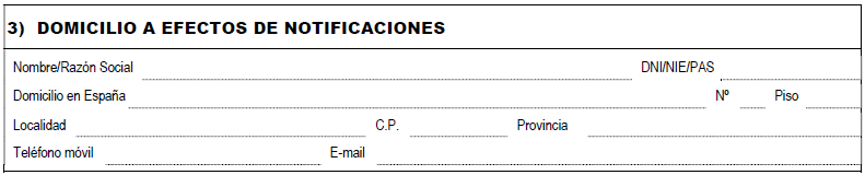 Modelo EX-31 para Menor de Asilo Sección 3